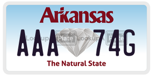AAA74G  license plate in AR