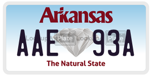 AAE93A  license plate in AR