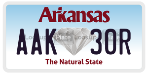 AAK30R  license plate in AR