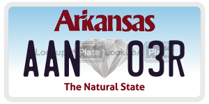 AAN03R  license plate in AR