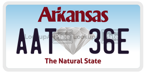 AAT36E  license plate in AR