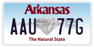 AAU77G  license plate in AR