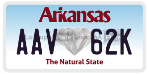 AAV62K  license plate in AR