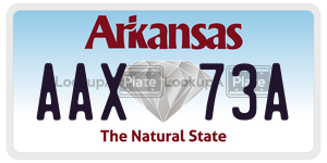 AAX73A  license plate in AR
