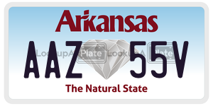 AAZ55V  license plate in AR