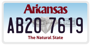 AB207619  license plate in AR