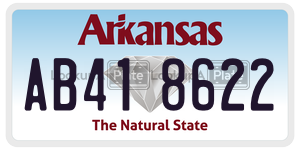 AB418622  license plate in AR