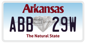 ABB29W  license plate in AR
