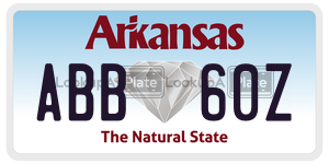 ABB60Z  license plate in AR