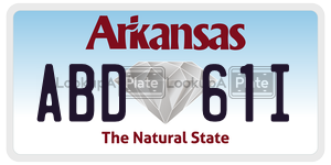 ABD61I  license plate in AR