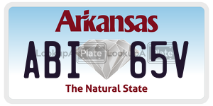 ABI65V  license plate in AR
