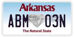 ABM03N  license plate in AR