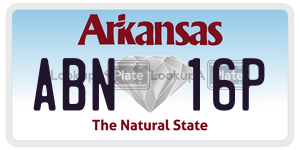 ABN16P  license plate in AR