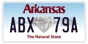 ABX79A  license plate in AR