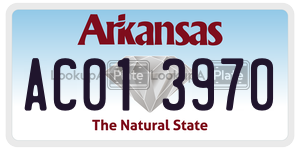 AC013970  license plate in AR