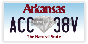 ACC38V  license plate in AR