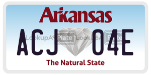 ACJ04E  license plate in AR