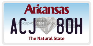 ACJ80H  license plate in AR
