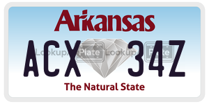 ACX34Z license plate in Arkansas
