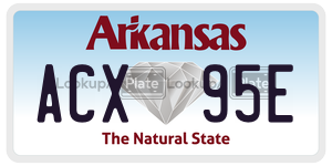 ACX95E  license plate in AR