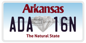 ADA16N license plate in Arkansas