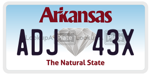 ADJ43X  license plate in AR