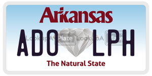 ADOLPH  license plate in AR