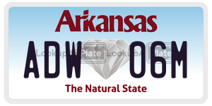 ADW06M  license plate in AR