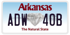ADW40B  license plate in AR