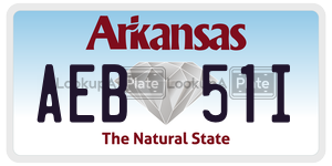 AEB51I license plate in Arkansas