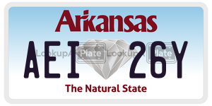 AEI26Y license plate in Arkansas
