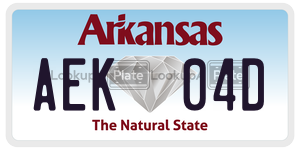 AEK04D  license plate in AR