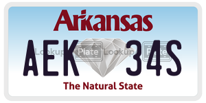 AEK34S  license plate in AR