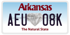 AEU08K  license plate in AR