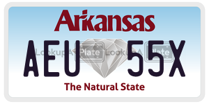 AEU55X  license plate in AR