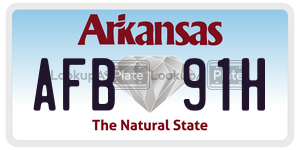 AFB91H  license plate in AR