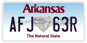 AFJ63R  license plate in AR
