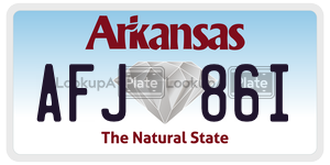 AFJ86I  license plate in AR