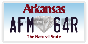 AFM64R license plate in Arkansas