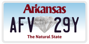 AFV29Y  license plate in AR