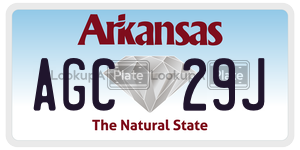 AGC29J  license plate in AR