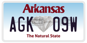 AGK09W  license plate in AR