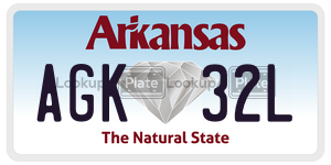 AGK32L license plate in Arkansas