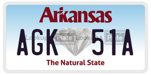 AGK51A  license plate in AR