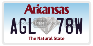 AGL78W  license plate in AR