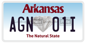 AGN01I license plate in Arkansas