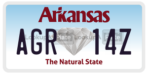 AGR14Z license plate in Arkansas