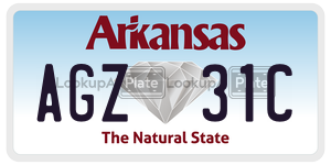 AGZ31C  license plate in AR