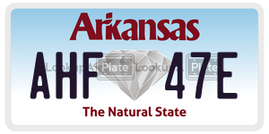 AHF47E license plate in Arkansas