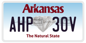 AHP30V license plate in Arkansas